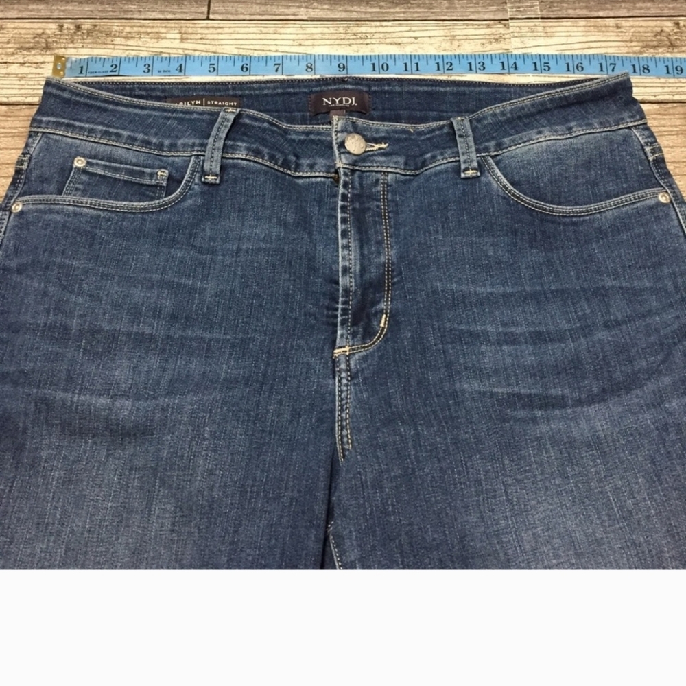 NYDJ Dark Blue Marilyn Jeans - 14P - Like New - Picture 6 of 8